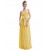 A-Line Empire Strapless Long Yellow Chiffon Bridesmaid Dresses/Wedding Party Dresses/Maternity Dresses BD010256