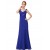Sheath V-Neck Long Royal Blue Chiffon Bridesmaid Dresses/Evening Dresses BD010265