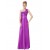 Empire One-Shoulder Purple Long Chiffon Bridesmaid Dresses/Evening Dresses BD010269
