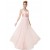 A-Line Long Pink Chiffon Bridesmaid Dresses/Evening Dresses BD010273