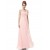 A-Line One-Shoulder Sweetheart Long Pink Chiffon Bridesmaid Dresses/Evening Dresses BD010286