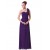 A-Line One-Shoulder Sweetheart Long Purple Chiffon Bridesmaid Dresses/Evening Dresses BD010287