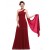Empire One-Shoulder Long Burgundy Chiffon Bridesmaid Dresses/Evening Dresses/Maternity Dresses BD010296