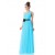 A-Line One-Shoulder Long Blue Chiffon Bridesmaid Dresses/Evening Dresses BD010300