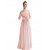 A-Line Strapless Chiffon Long Pink Bridesmaid Dresses/Wedding Party Dresses BD010308