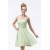 A-Line Strapless Short Green Chiffon Bridesmaid Dresses/Wedding Party Dresses BD010313