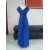 Sheath/Column V-Neck Long Royal Blue Chiffon Bridesmaid Dresses/Wedding Party Dresses BD010335