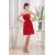 A-Line Strapless Short Red Bridesmaid Dresses/Wedding Party Dresses BD010363