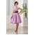 A-Line Strapless Short Purple Satin Bridesmaid Dresses/Wedding Party Dresses BD010369
