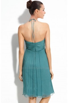 A-Line Halter Short Chiffon Bridesmaid Dresses/Wedding Party Dresses BD010381