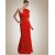One-Shoulder Long Red Chiffon Bridesmaid Dresses/Wedding Party Dresses BD010382
