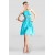 A-Line Beaded Short Blue Chiffon Bridesmaid Dresses/Wedding Party Dresses BD010389