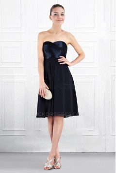 A-Line Sweetheart Black Knee-Length Bridesmaid Dresses/Wedding Party Dresses BD010403