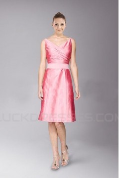 A-Line V-Neck Knee-Length Bridesmaid Dresses/Wedding Party Dresses BD010404