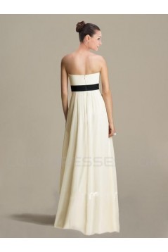 A-Line Strapless Floor-Length Chiffon Bridesmaid Dresses/Wedding Party Dresses BD010416