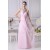 A-Line Empire Beaded Floor-Length Pink Chiffon Bridesmaid Dresses/Wedding Party Dresses/Maternity Dresses BD010426