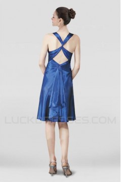 A-Line Short Blue Bridesmaid Dresses/Wedding Party Dresses BD010428
