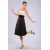 A-Line Strapless Black White Short Bridesmaid Dresses/Wedding Party Dresses BD010429