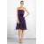 A-Line Strapless Short Purple Chiffon Bridesmaid Dresses/Wedding Party Dresses BD010439
