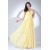 A-Line V-Neck Yellow Chiffon Floor-Length Bridesmaid Dresses/Wedding Party Dresses BD010444