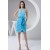 Short/Mini Halter Blue Chiffon Bridesmaid Dresses/Wedding Party Dresses BD010452