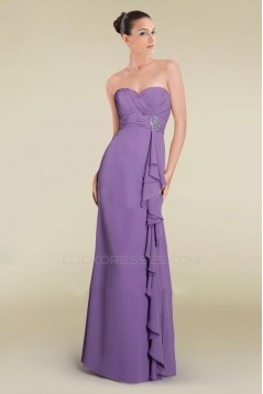 Sheath/Column Sweetheart Floor-Length Chiffon Bridesmaid Dresses/Wedding Party Dresses BD010463