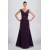 A-Line V-Neck Floor-Length Purple Chiffon Bridesmaid Dresses/Wedding Party Dresses BD010485