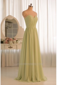 A-Line Sweetheart Long Chiffon Bridesmaid Dresses/Evening Dresses BD010494