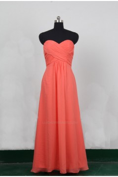 A-Line Sweetheart Long Chiffon Bridesmaid Dresses/Evening Dresses BD010518