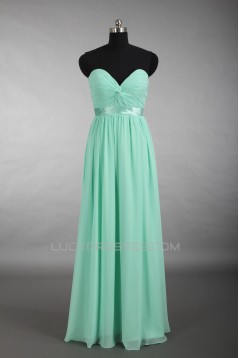 A-Line Sweetheart Long Chiffon Bridesmaid Dresses/Evening Dresses BD010522