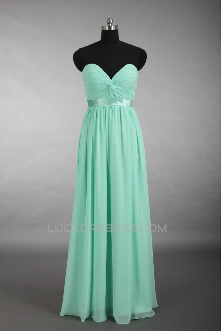A-Line Sweetheart Long Chiffon Bridesmaid Dresses/Evening Dresses BD010522