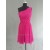 A-Line One-Shoulder Hot Pink Short Chiffon Bridesmaid Dresses/Evening Dresses BD010530