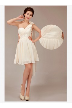 A-Line One-Shoulder Short Chiffon Bridesmaid Dresses/Evening Dresses BD010548