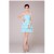 A-Line Strapless Short Blue Chiffon Bridesmaid Dresses/Evening Dresses BD010567