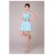 A-Line V-Neck Short Blue Chiffon Bridesmaid Dresses/Evening Dresses BD010568