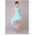 High Low Halter Short Blue Chiffon Bridesmaid Dresses/Evening Dresses BD010569