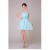 A-Line Off-The-Shoulder Short Blue Chiffon Bridesmaid Dresses/Evening Dresses BD010570