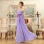 A-Line Strapless Long Purple Chiffon Bridesmaid Dresses/Evening Dresses BD010571