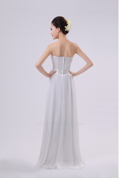 A-Line Strapless Long Chiffon Bridesmaid Dresses/Evening Dresses BD010577