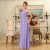 A-Line One-Shoulder Beaded Long Lilac Chiffon Bridesmaid Dresses/Evening Dresses BD010583