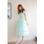 Short Cap-Sleeve Tulle Blue Bridesmaid Dresses/Evening Dresses BD010592