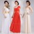A-Line One-Shoulder Long Chiffon Bridesmaid Dresses/Evening Dresses BD010607