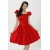 A-Line Short Red Satin Bridesmaid Dresses/Evening Dresses BD010611