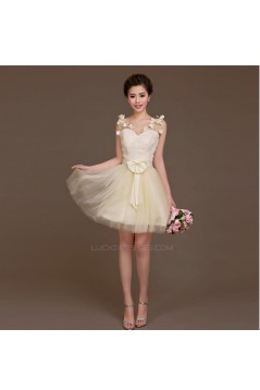 A-Line Short Tulle Bridesmaid Dresses/Evening Dresses BD010620