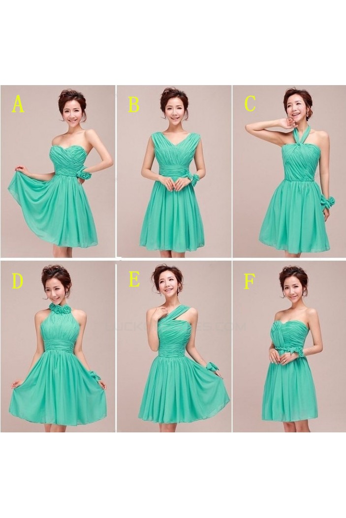 A-Line Short Chiffon Bridesmaid Dresses/Evening Dresses BD010637