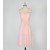 A-Line One-Shoulder Short Pink Chiffon Bridesmaid Dresses/Evening Dresses BD010640