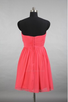 A-Line Sweetheart Short Chiffon Bridesmaid Dresses/Evening Dresses BD010649