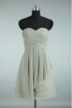 A-Line Sweetheart Short Chiffon Bridesmaid Dresses/Evening Dresses BD010651