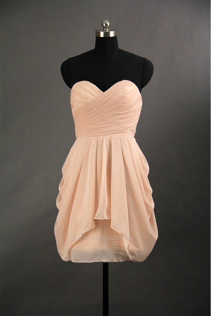 A-Line Sweetheart Short Chiffon Bridesmaid Dresses/Wedding Party Dresses BD010661