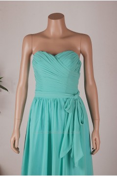 A-Line Sweetheart Long Blue Chiffon Bridesmaid Dresses/Wedding Party Dresses BD010673